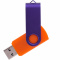 Пластиковые флешки / Флешка TWIST COLOR MIX Оранжевая с фиолетовым 4016.05.11.32ГБ3.0