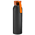 Бутылка для воды VIKING BLACK 650мл., Черная с оранжевой крышкой 6142.05