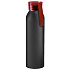 Бутылка для воды VIKING BLACK 650мл., Черная с красной крышкой 6142.03