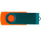 Пластиковые флешки / Флешка TWIST COLOR MIX Оранжевая с зеленым 4016.05.02.64ГБ