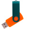 Флешка TWIST COLOR MIX, Оранжевая с зеленым 4016.05.02.32ГБ3.0