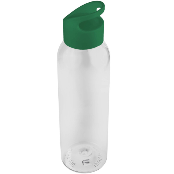 Бутылка для воды BINGO 630мл., Прозрачная с зеленым 6071.07.02