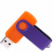 Пластиковые флешки / Флешка TWIST COLOR MIX Оранжевая с фиолетовым 4016.05.11.64ГБ