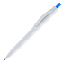 Ручка IGLA COLOR, Белая с голубой кнопкой 1033.12