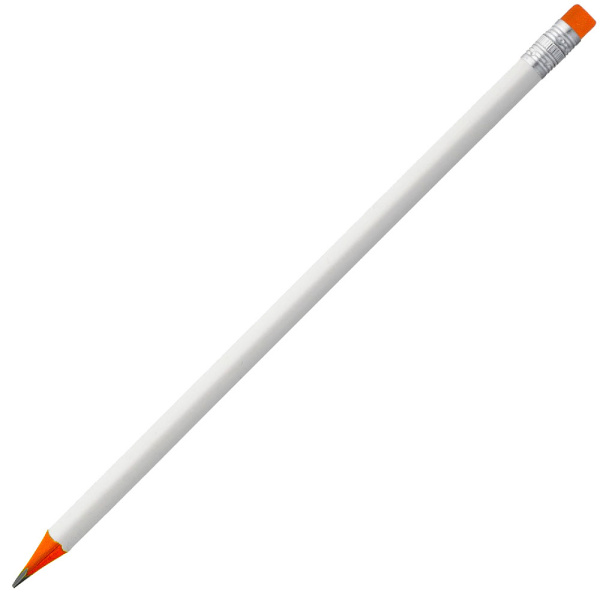 Карандаш треугольный COLORWOOD WHITE, Белый с оранжевым 3043.05