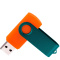 Пластиковые флешки / Флешка TWIST COLOR MIX Оранжевая с зеленым 4016.05.02.64ГБ