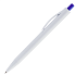 Ручка IGLA COLOR, Белая с синей кнопкой 1033.01